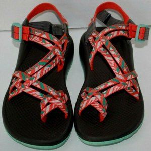 USED - CHACOS 8 WOMEN'S ZX/2® CLASSIC - Orange, Teal, & White